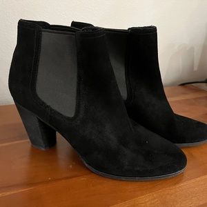cole haan black suede booties women’s 11 EUC